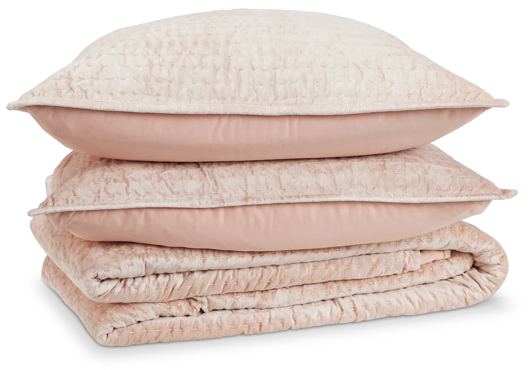 Baris Pink Coverlet Set
