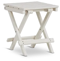 Cancun White End Table