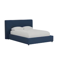 Grayton Peyton Dark Blue 44" Upholstered Platform Bed