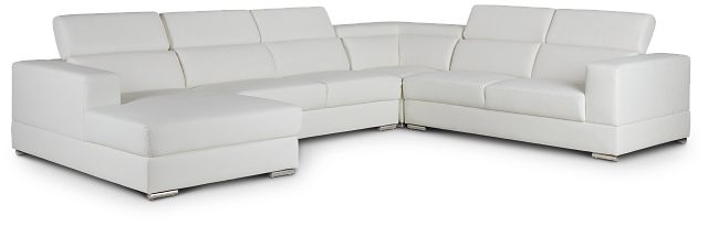 Maxwell White Micro Large Left Chaise Sectional (2)