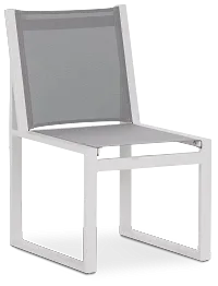Linear2 White Aluminum Sling Chair