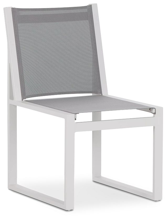 Linear2 White Aluminum Sling Chair