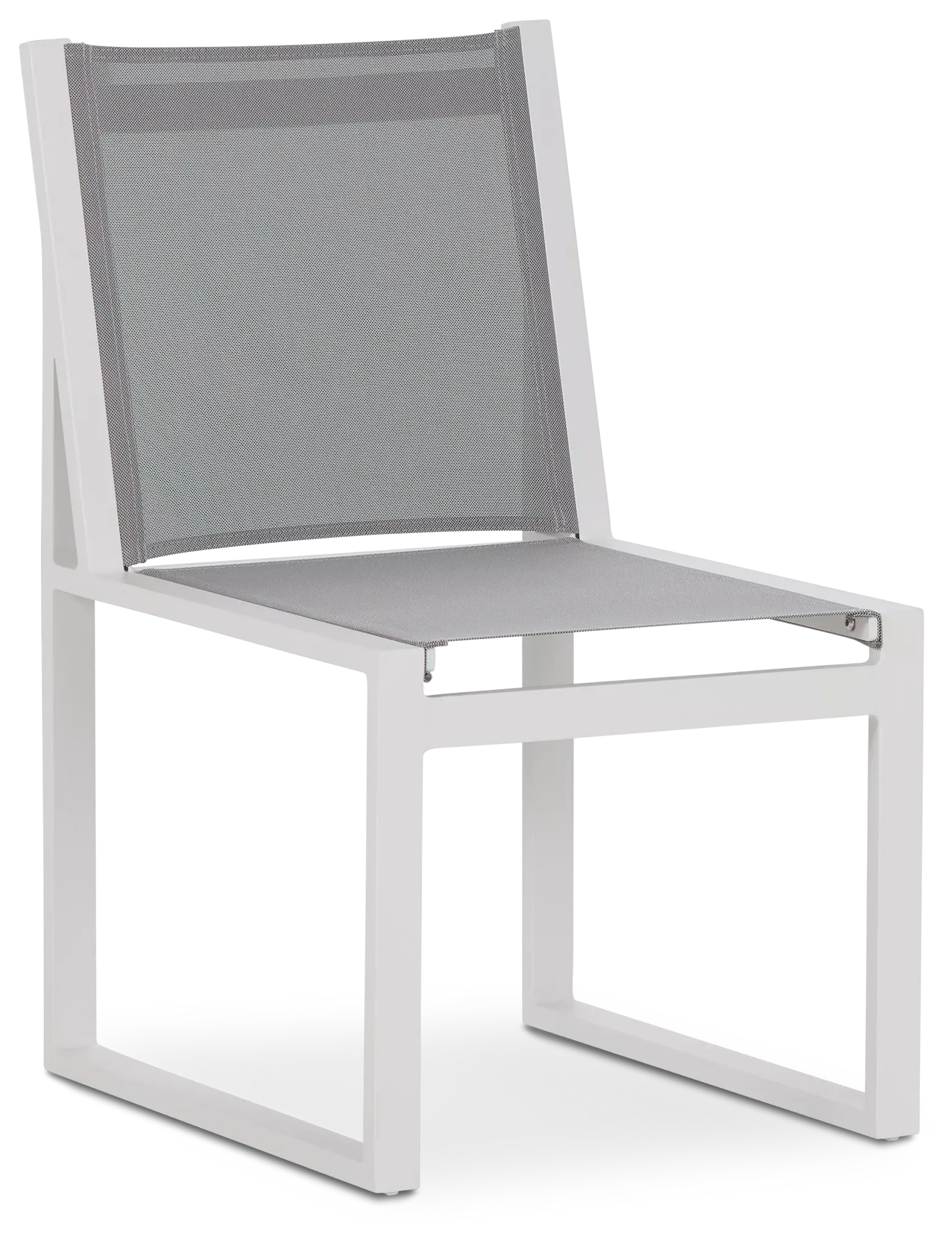 Linear2 White Aluminum Sling Chair