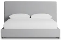 Grayton Delray Light Gray 54" Upholstered Platform Bed