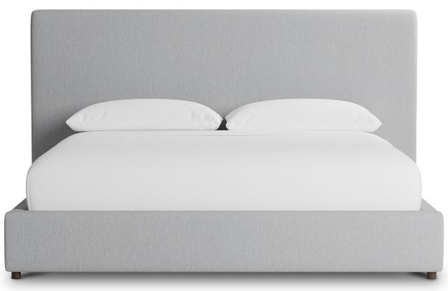 Grayton Delray Light Gray 54" Upholstered Platform Bed