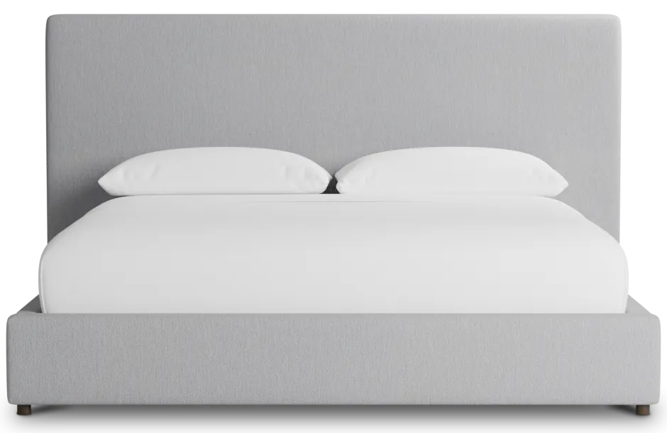 Grayton Delray Light Gray 54" Upholstered Platform Bed