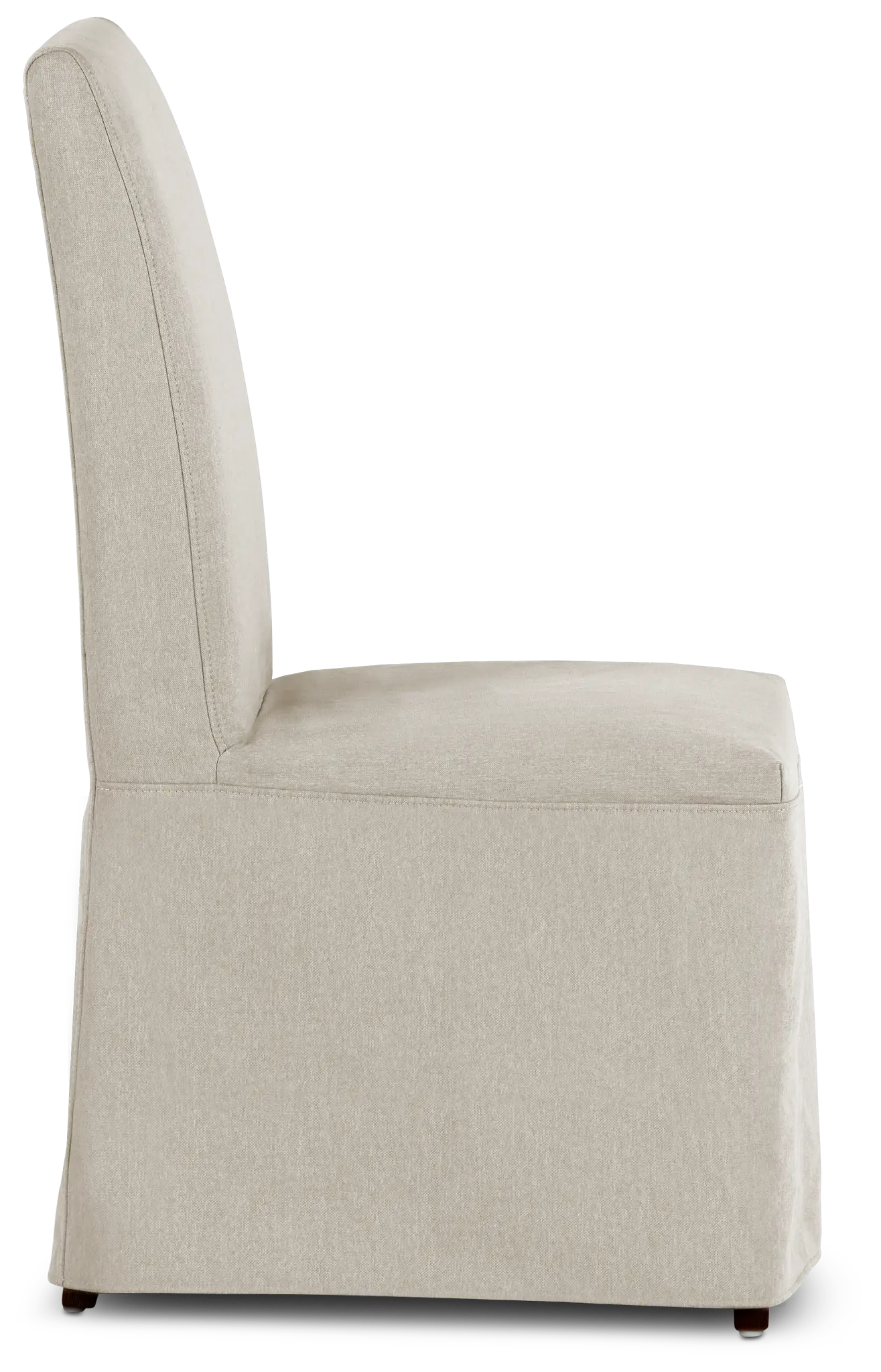 Harbor Light Beige Long Slipcover Chair With Dark-tone Leg Harbor Light Beige Long Slipcover Chair With Dark-tone Leg