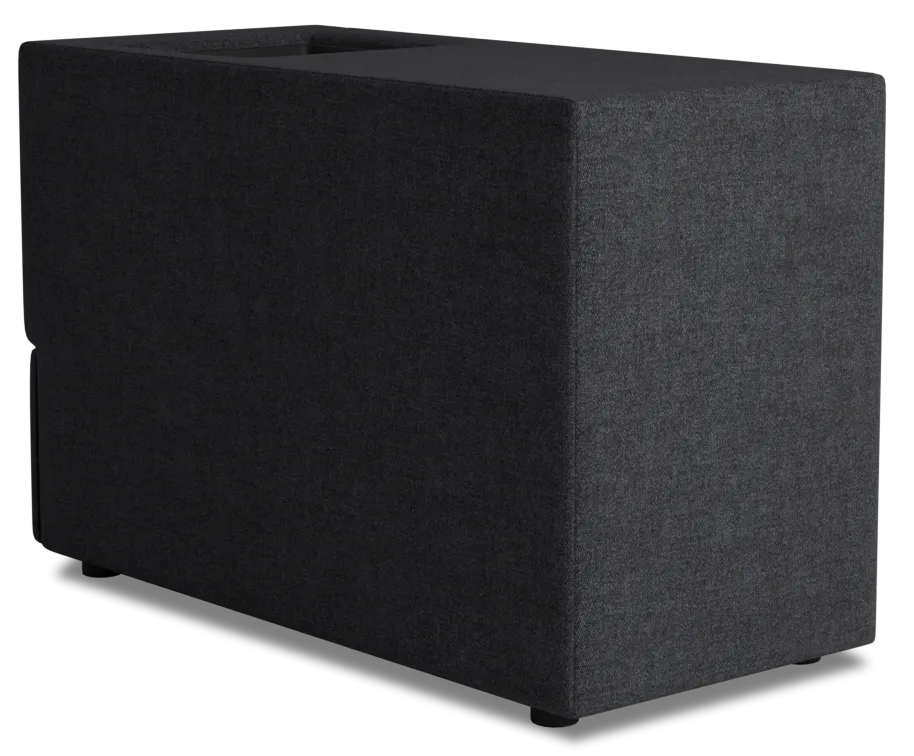 Citymod Dark Gray Fabric Itable Media Console With Storage Drawer