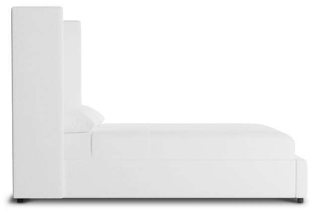 Captiva Suave White 60" Upholstered Shelter Bed
