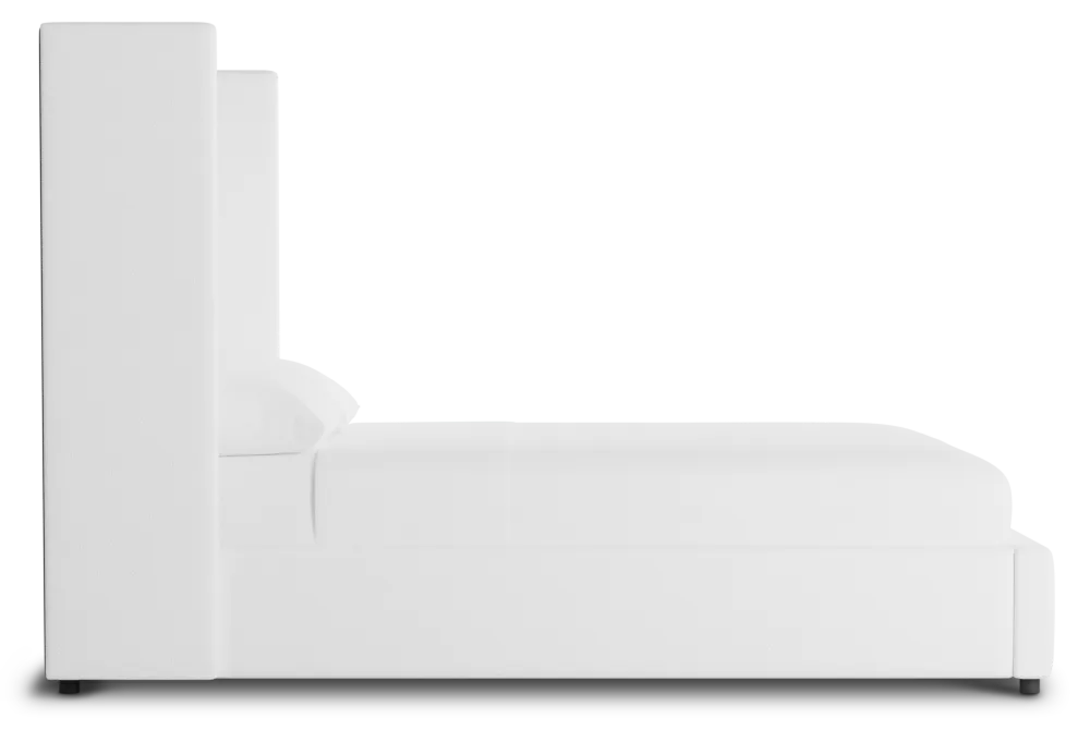 Captiva Suave White 60" Upholstered Shelter Bed