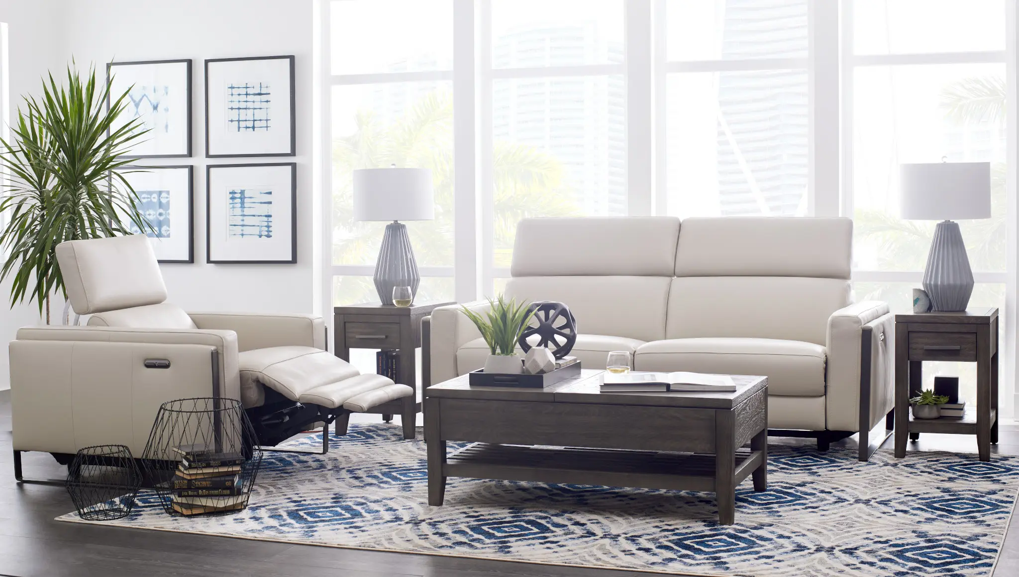 Atlas Taupe Lthr/vinyl Power Reclining Living Room Atlas Taupe Lthr/vinyl Power Reclining Living Room