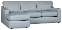 Rhodes Light Blue Fabric Left Chaise Sectional