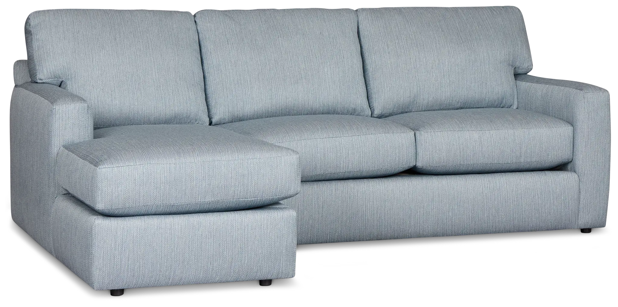 Rhodes Light Blue Fabric Left Chaise Sectional Rhodes Light Blue Fabric Left Chaise Sectional