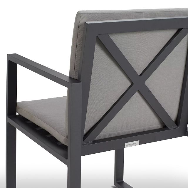 Linear Dark Gray Arm Chair