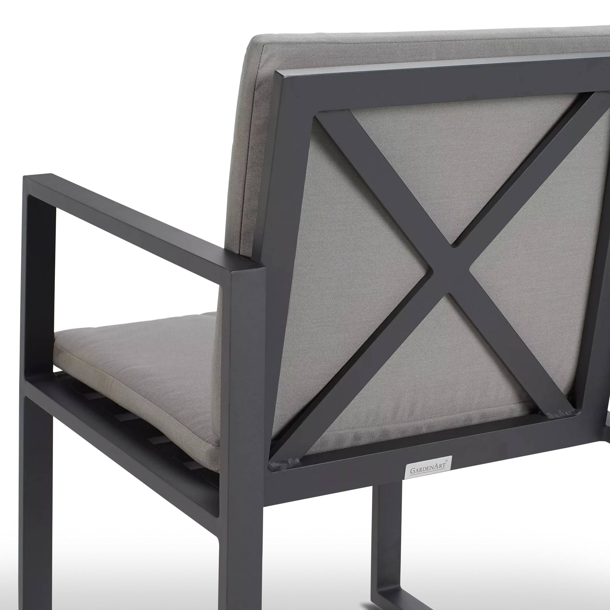 Linear Dark Gray Arm Chair