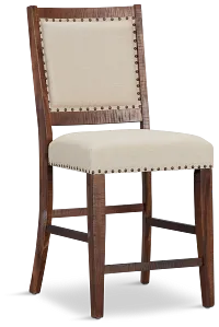 Joplin Dark Tone 24" Upholstered Barstool