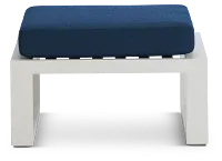 Lisbon2 Navy Aluminum Ottoman