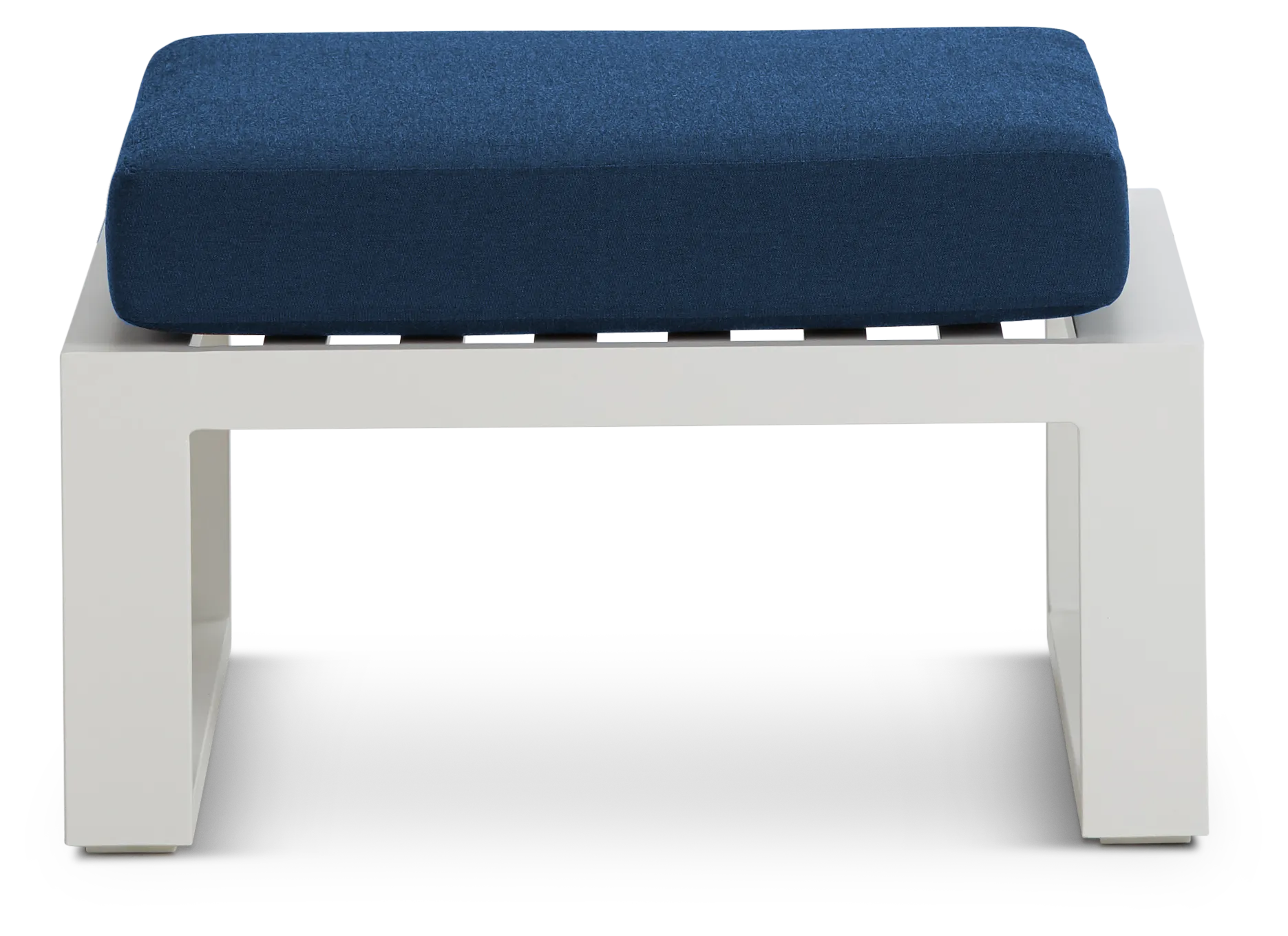 Lisbon2 Navy Aluminum Ottoman