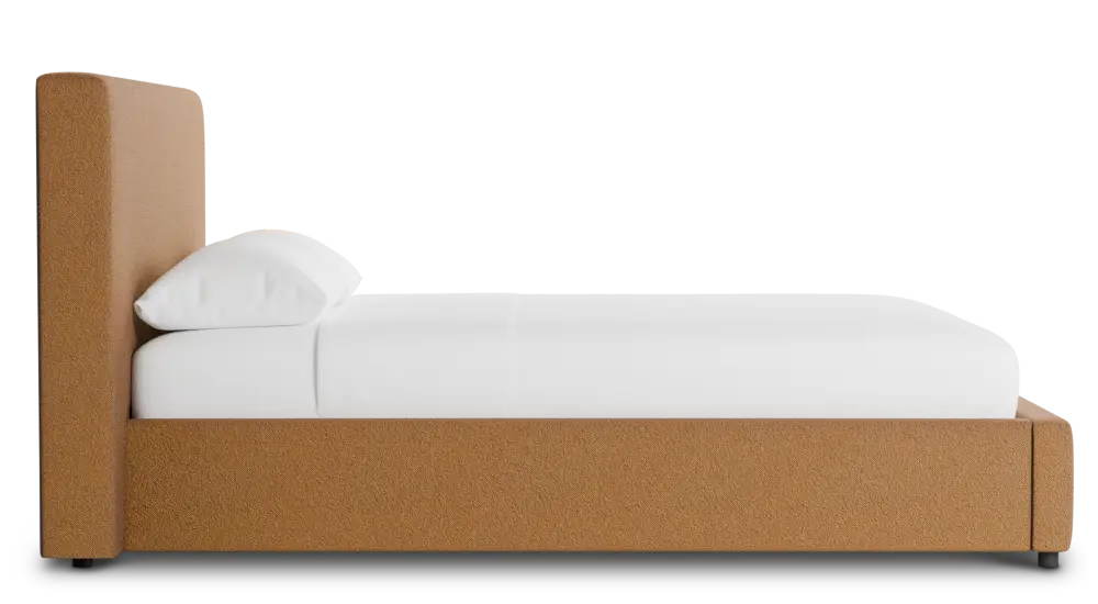 Grayton Elite Light Brown 44" Upholstered Platform Bed Grayton Elite Light Brown 44" Upholstered Platform Bed