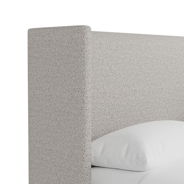 Captiva Gellar Gray 48" Upholstered Shelter Bed