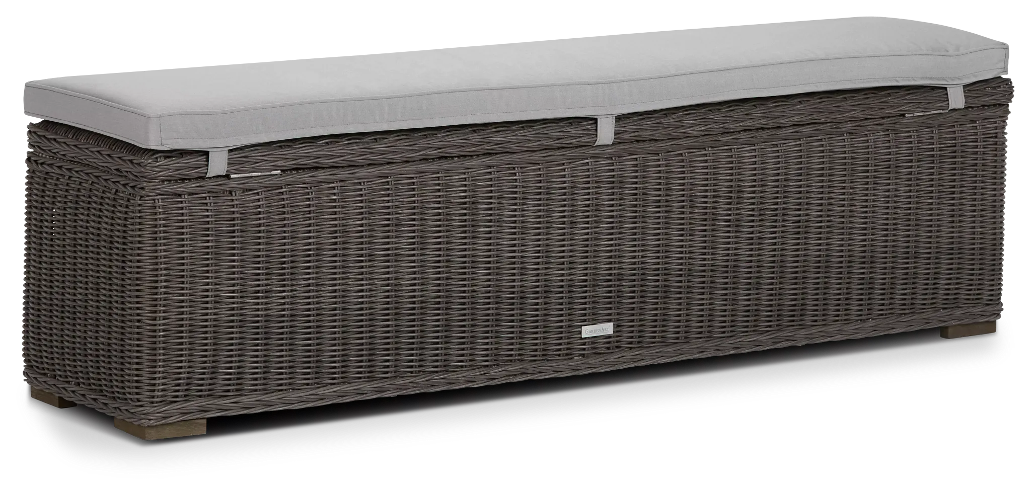 Canyon Gray Woven Dining Bench