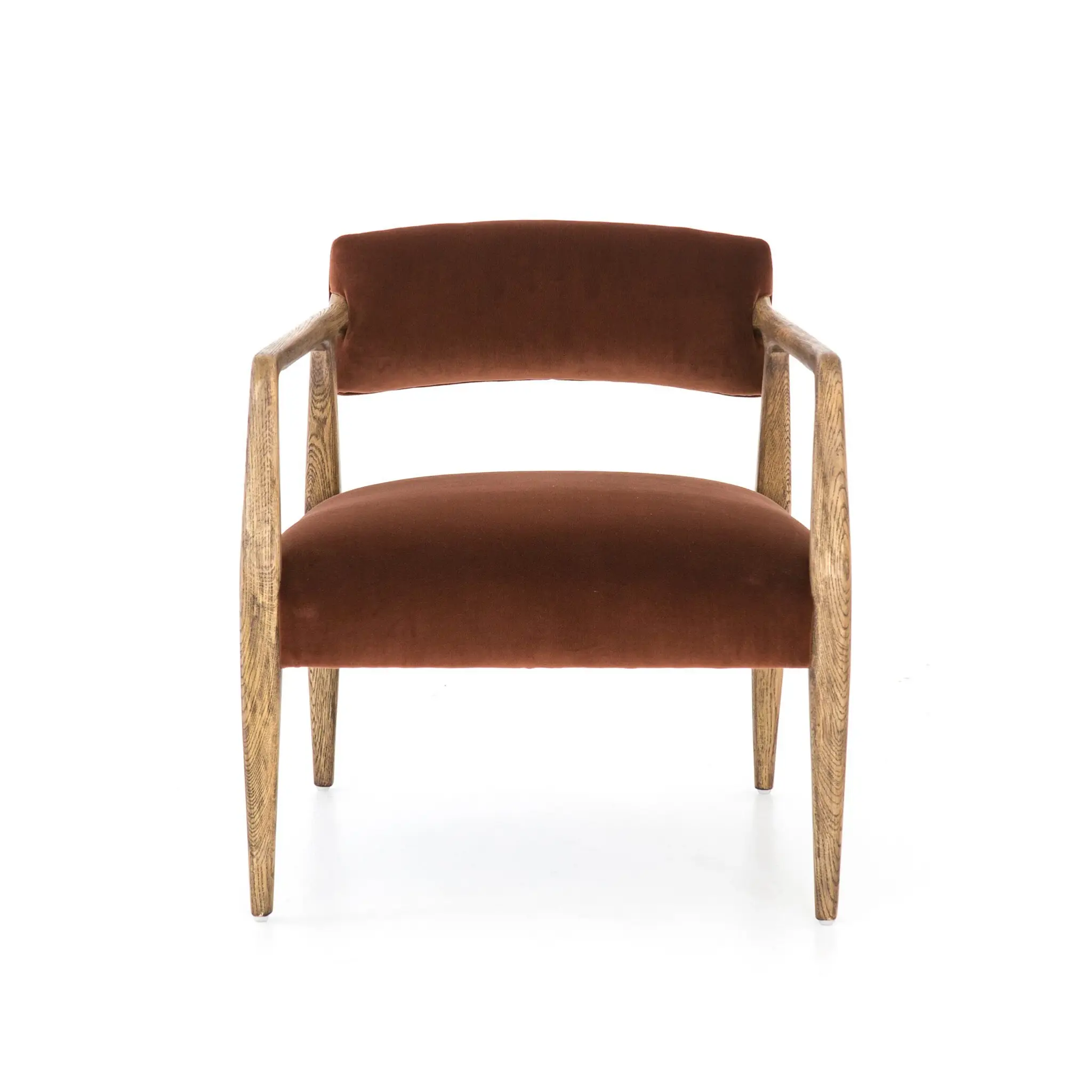 Joe Dark Orange Velvet Accent Chair Joe Dark Orange Velvet Accent Chair