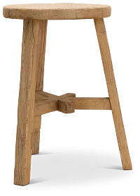 Nash Light Tone Round Accent Stool