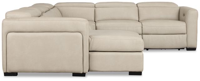 Melody Light Gray Storage Small Dual Power Left Chaise Sectional