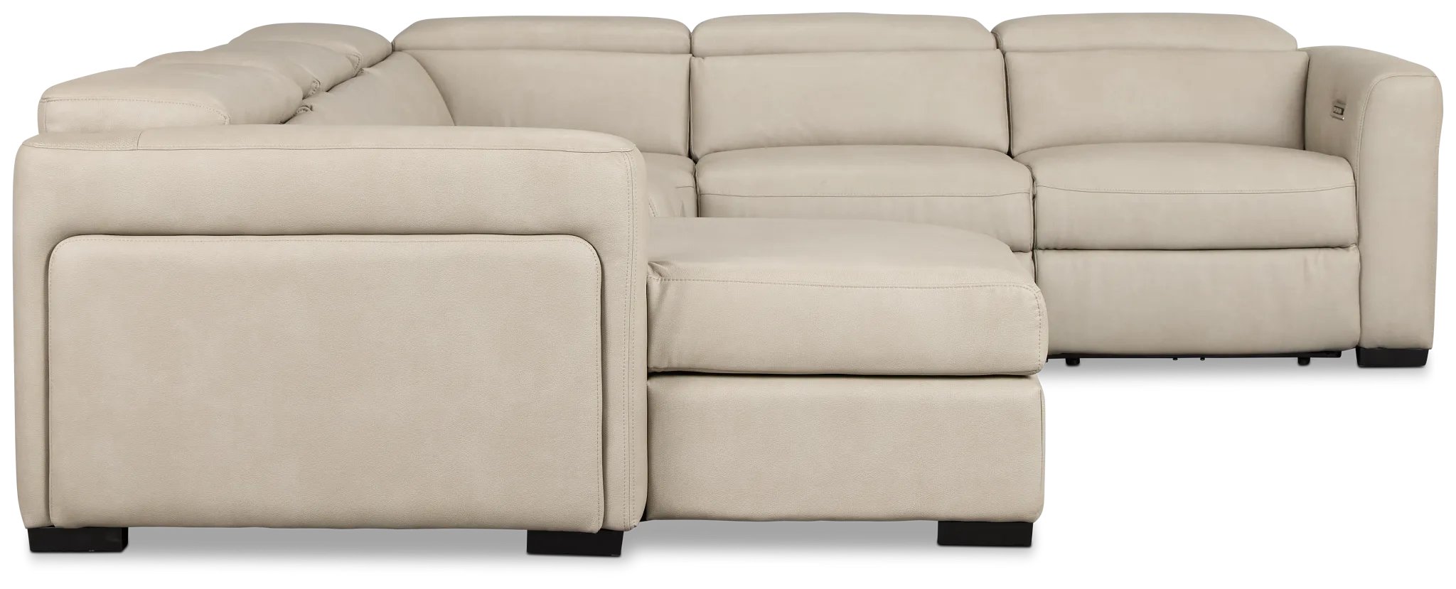 Melody Light Gray Storage Small Dual Power Left Chaise Sectional