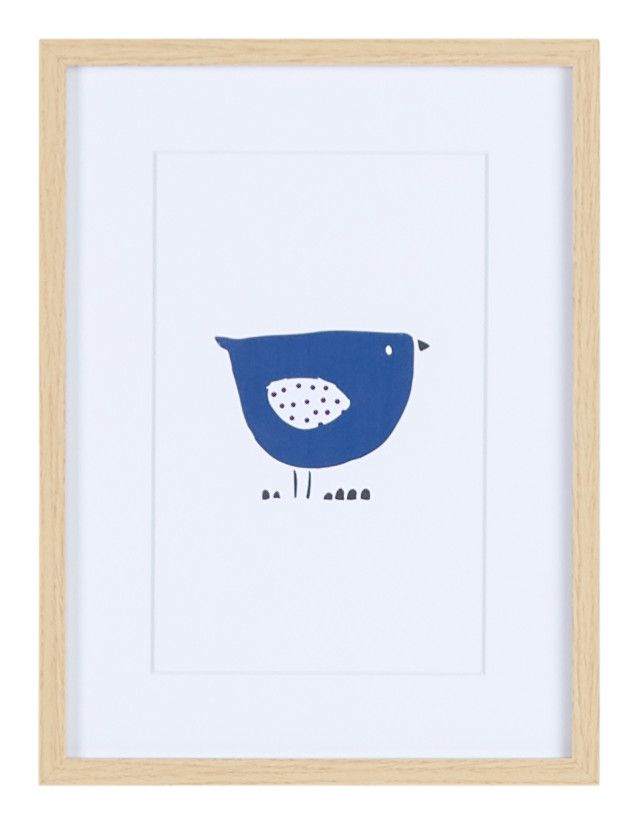 Finch Dark Blue Framed Wall Art