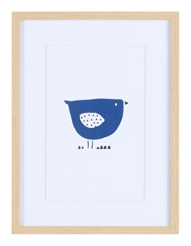 Finch Dark Blue Framed Wall Art Finch Dark Blue Framed Wall Art