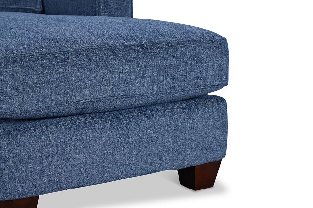 Andie Blue Fabric Right Chaise Sectional
