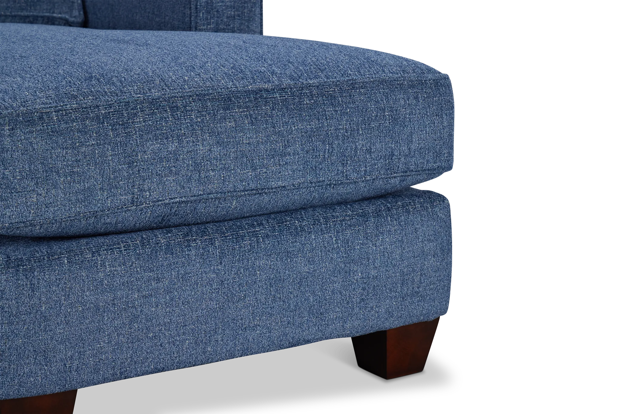 Andie Blue Fabric Right Chaise Sectional