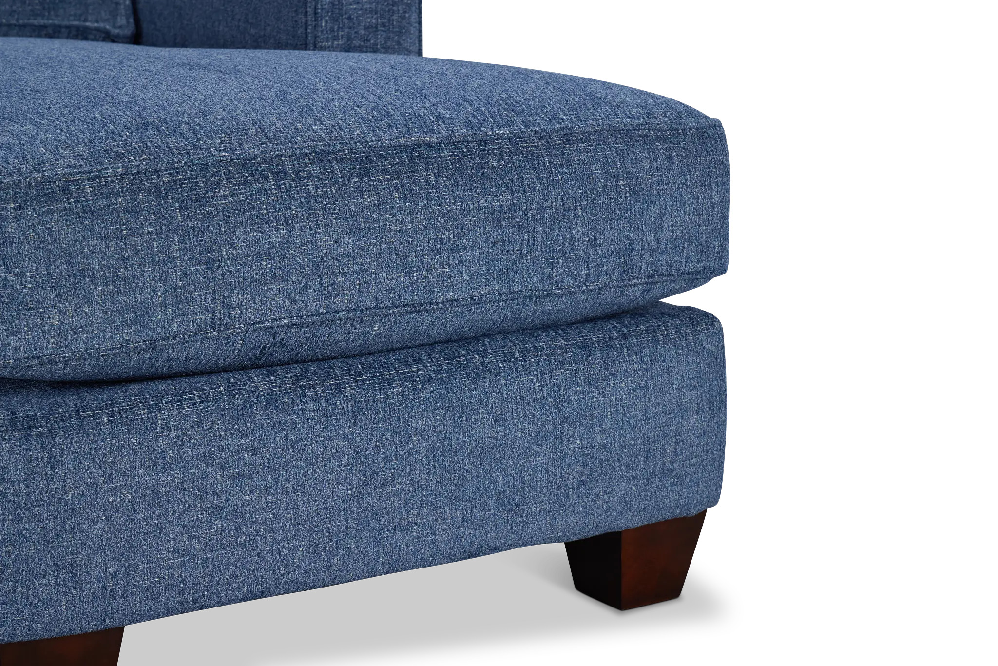 Andie Blue Fabric Right Chaise Sectional Andie Blue Fabric Right Chaise Sectional