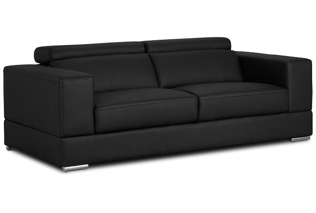 Maxwell Black Micro Sofa
