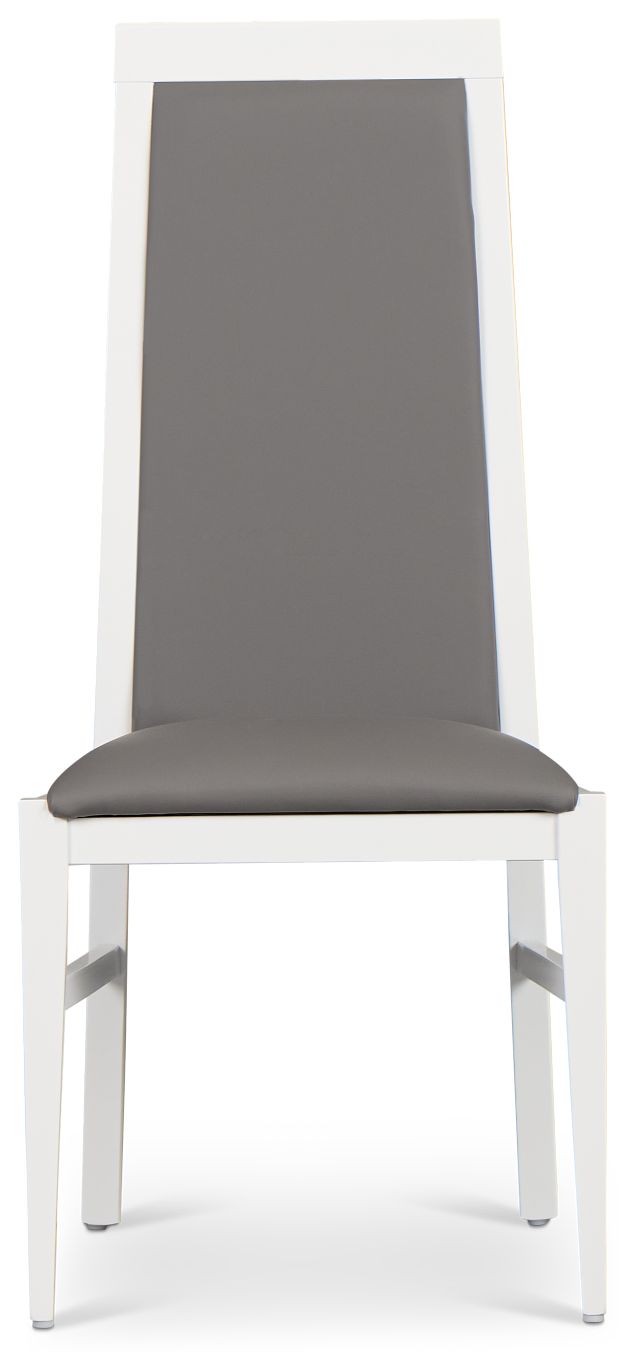 Modena White Upholstered Side Chair