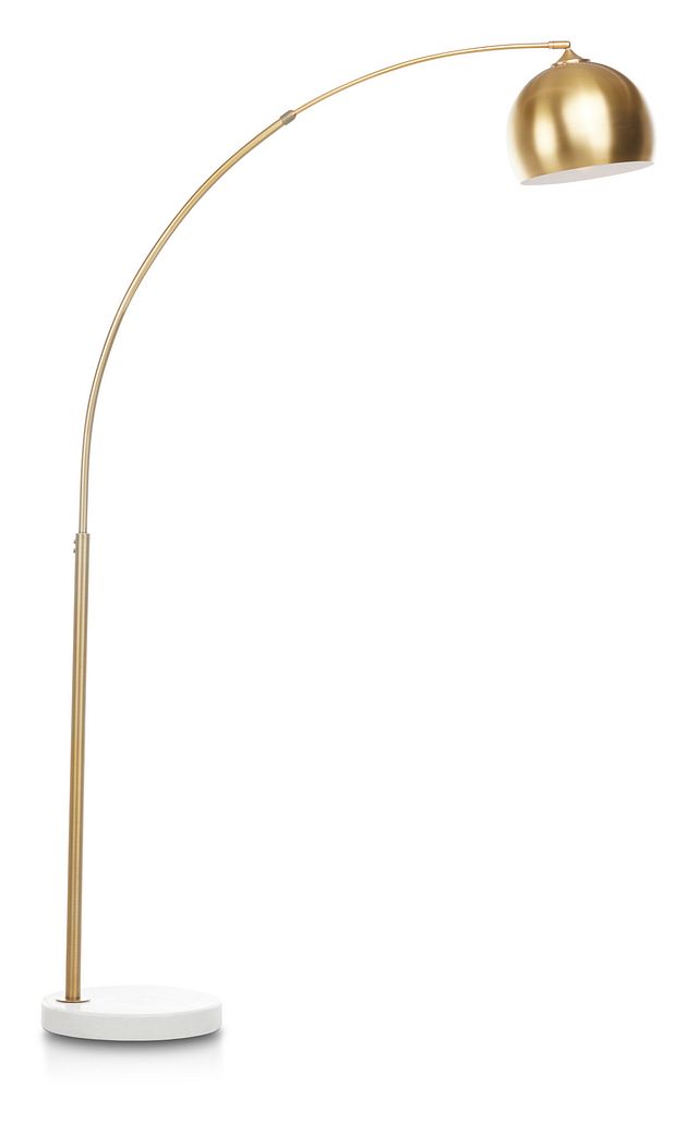 Kai Gold Arc Floor Lamp Home Accents, Arched Floor Lamp Base Gold