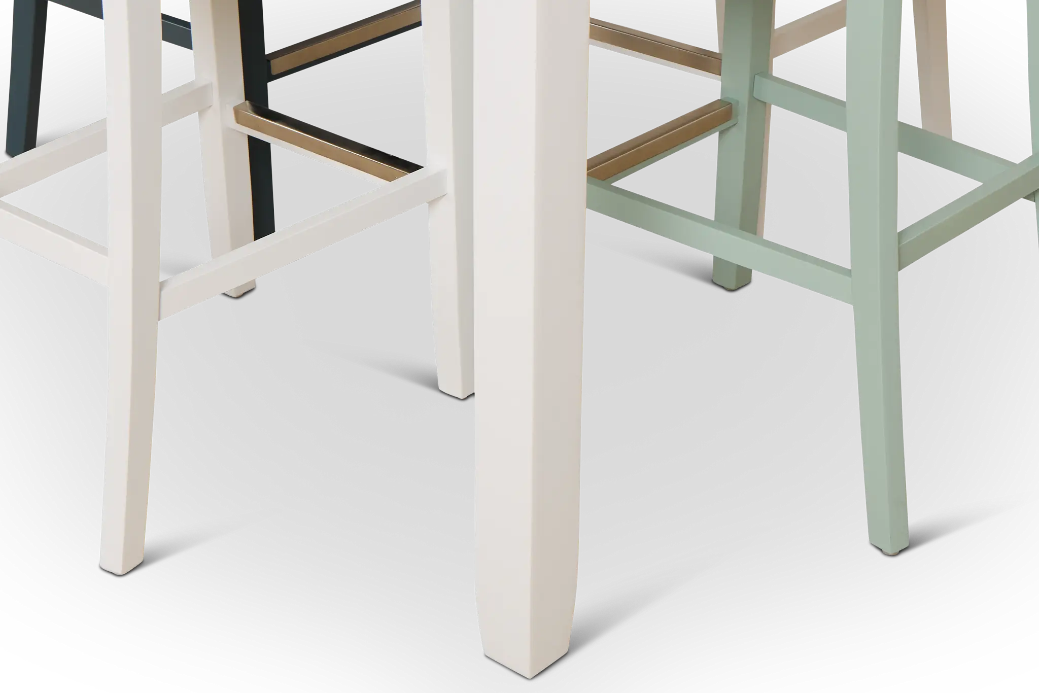 Edgartown White Square High Table & Mixed Barstools Edgartown White Square High Table & Mixed Barstools