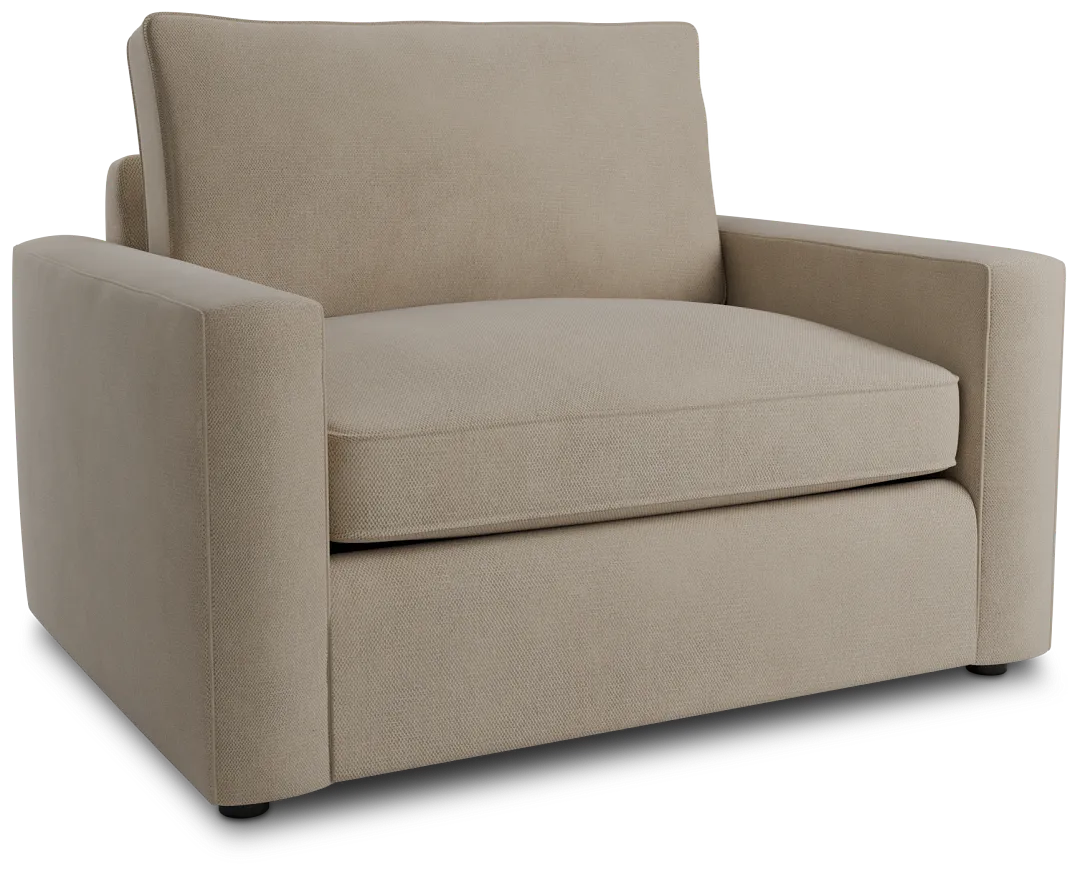 Siesta Peyton Beige Fabric Cooling Memory Foam Sleeper