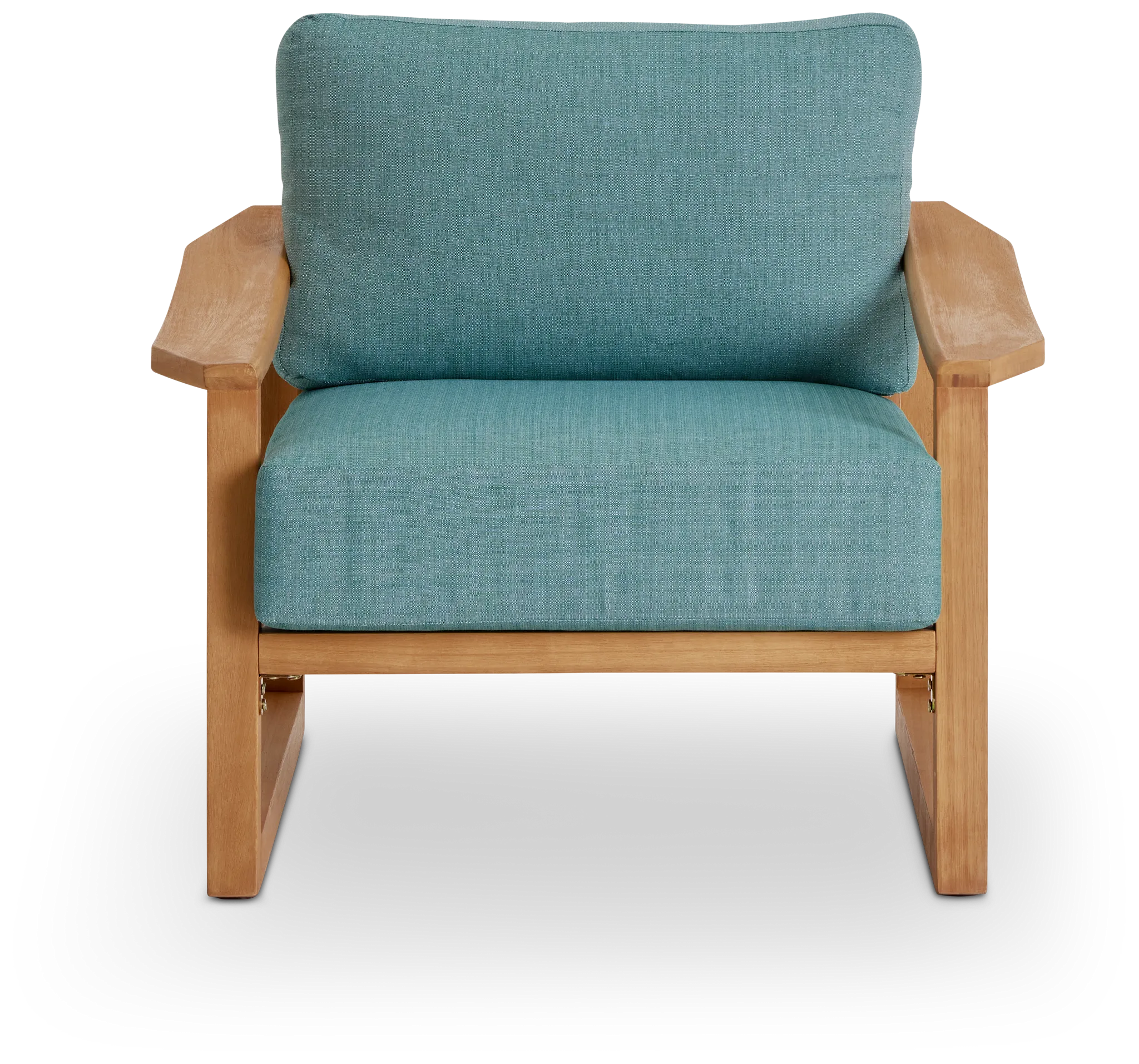 Tobago Light Tone Chair With Teal Cushion