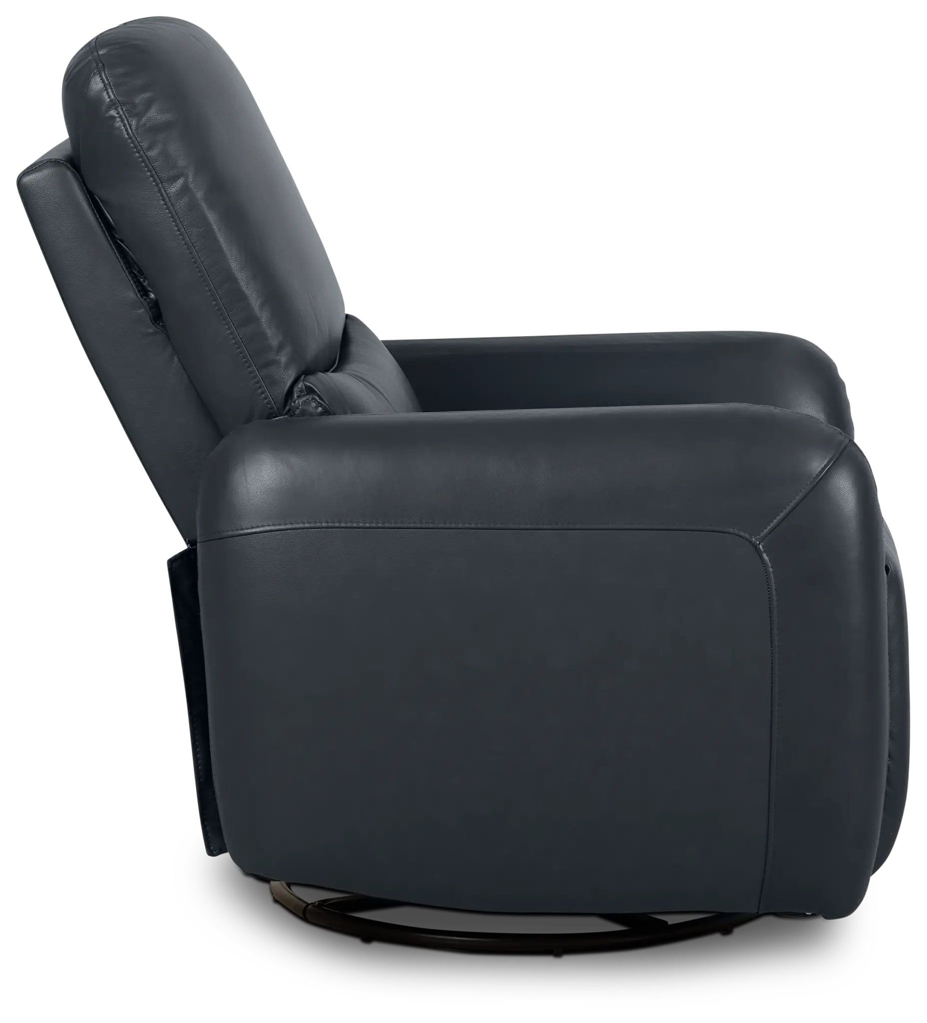 Eve Dark Blue Lthr/vinyl Power Swivel Glider Recliner Eve Dark Blue Lthr/vinyl Power Swivel Glider Recliner