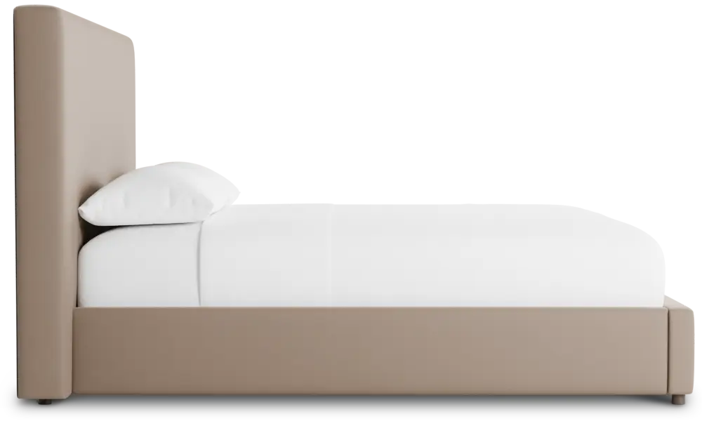 Grayton Joya Beige 54" Upholstered Platform Bed Grayton Joya Beige 54" Upholstered Platform Bed