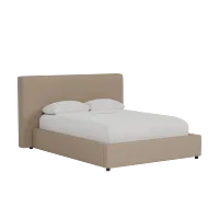 Grayton Merino Brown 44" Upholstered Platform Bed