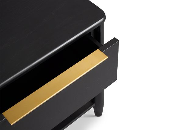 Stockton Black Small Drawer Nightstand