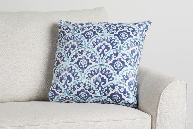 Tomini Blue Fabric 18" Accent Pillow (0)