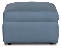 Hudson Blue Fabric Storage Ottoman