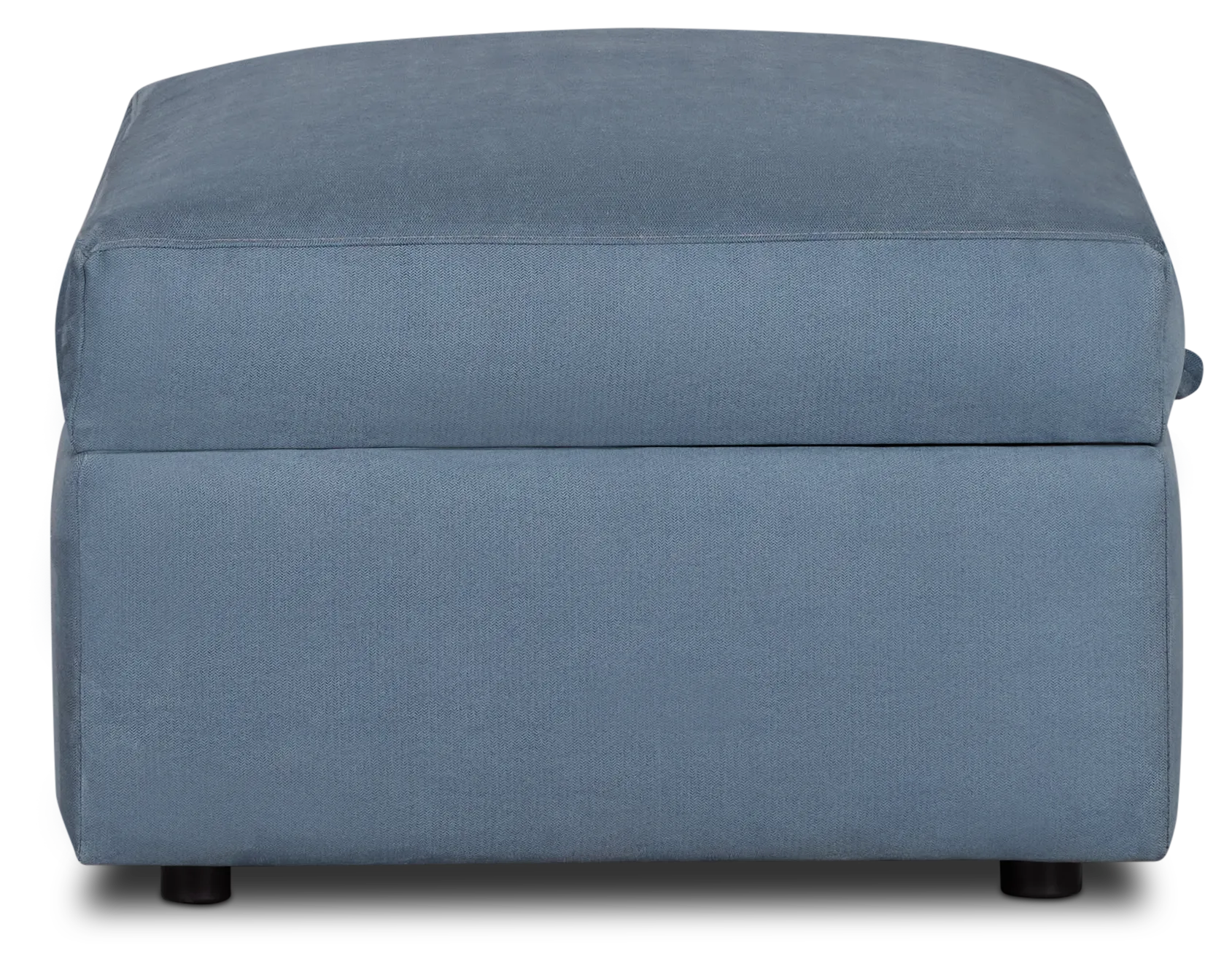 Hudson Blue Fabric Storage Ottoman