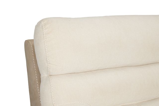 Travis Light Beige Fabric Power Reclining Sofa