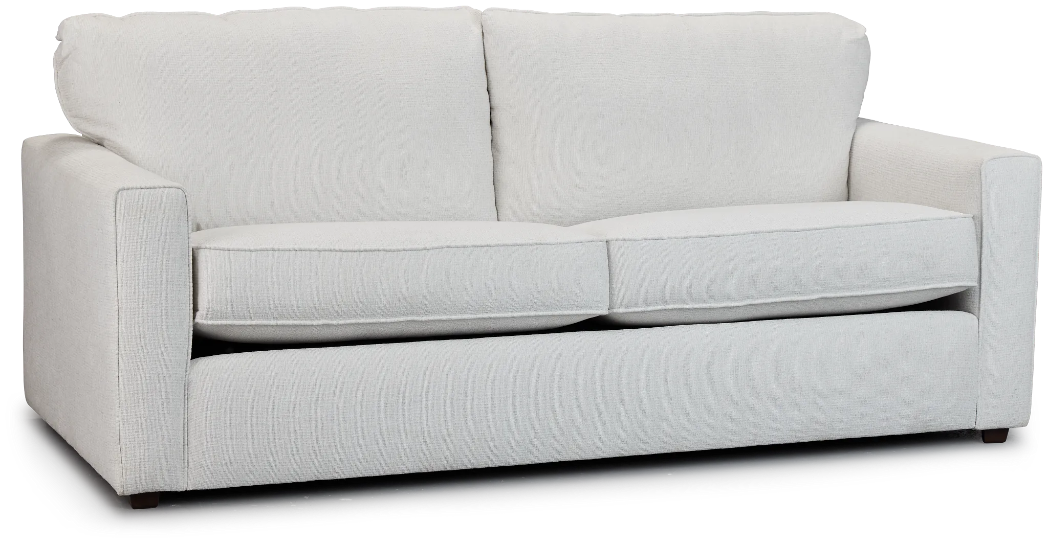 Avalon White Fabric Memory Foam Sleeper
