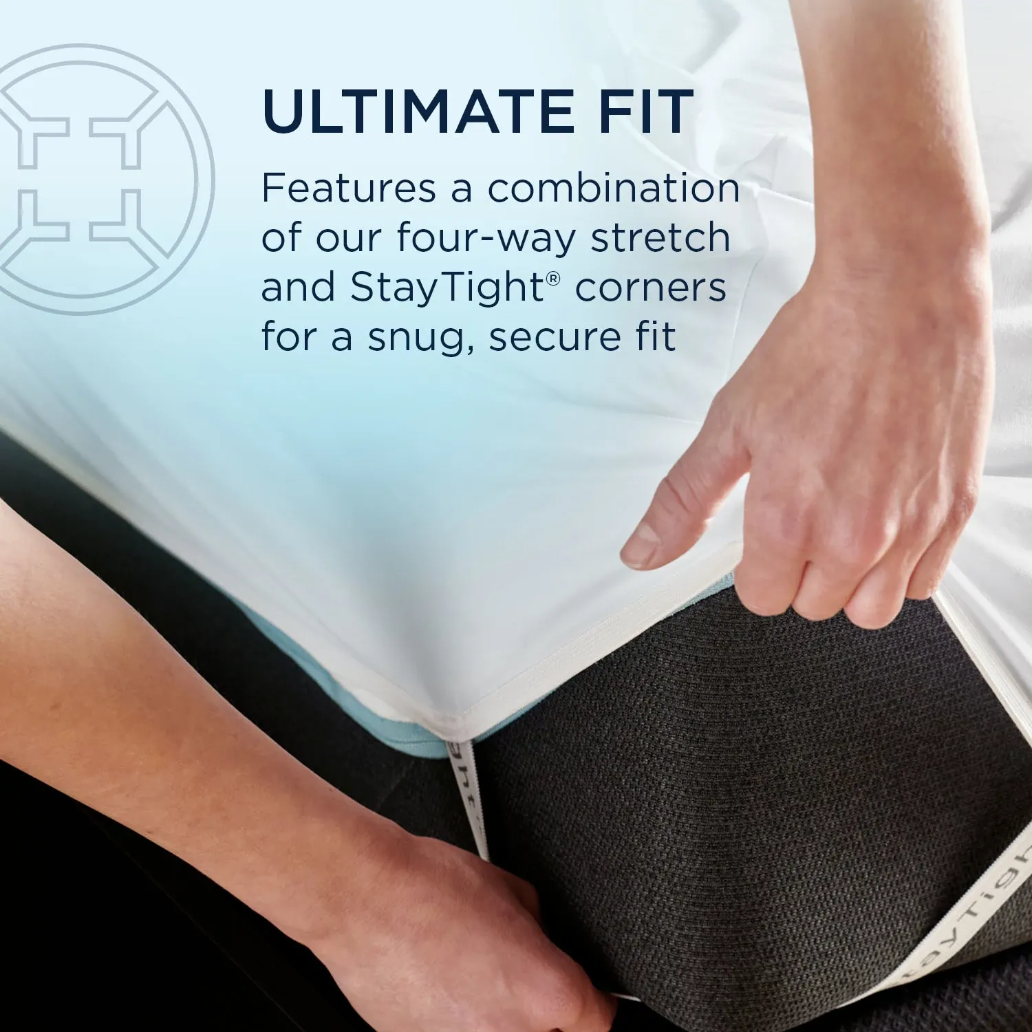 Tempur-pedic Breeze Cooling White Split King Sheets